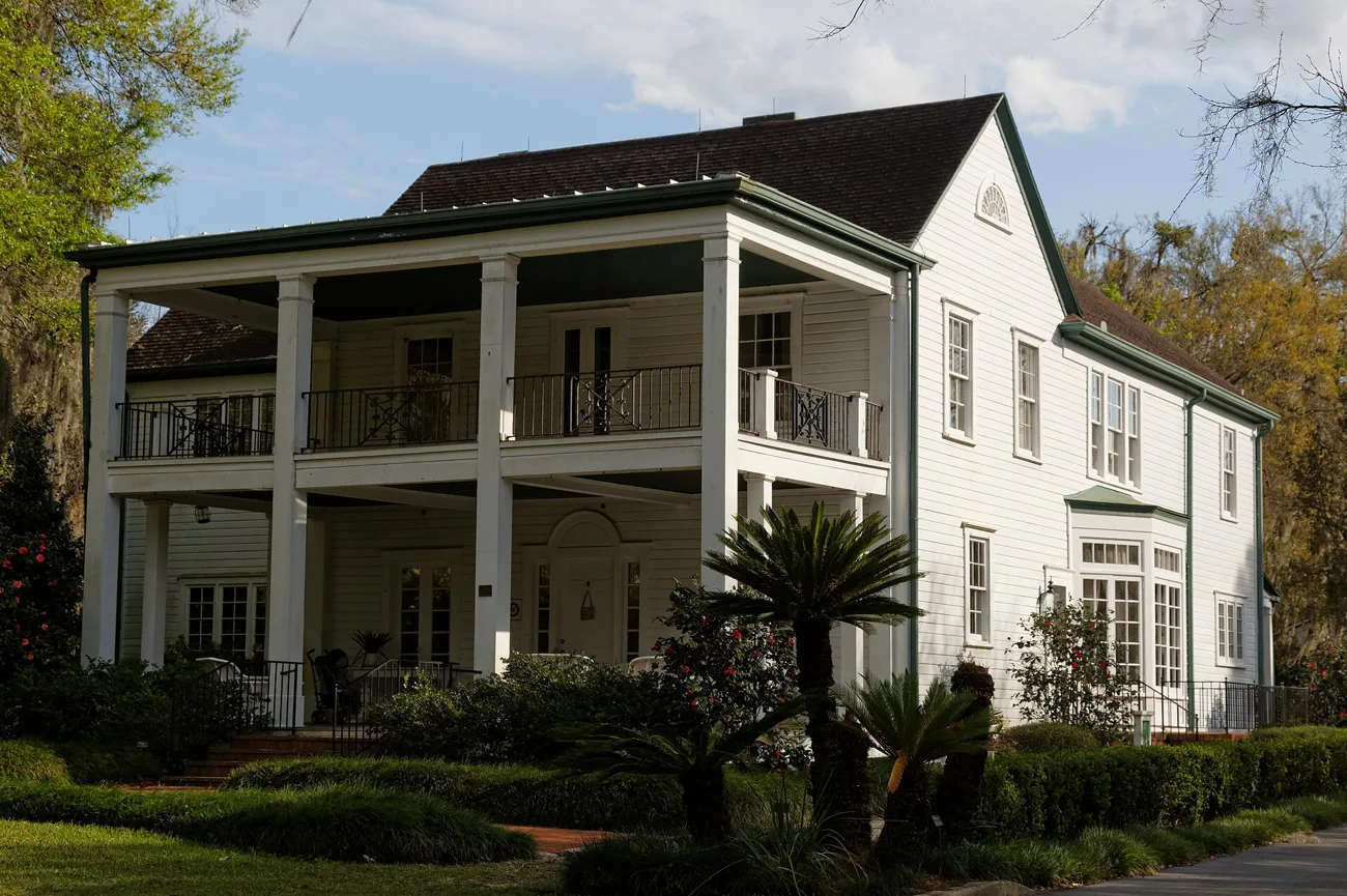 The historic Leu House at Harry P. Leu Gardens in Orlando