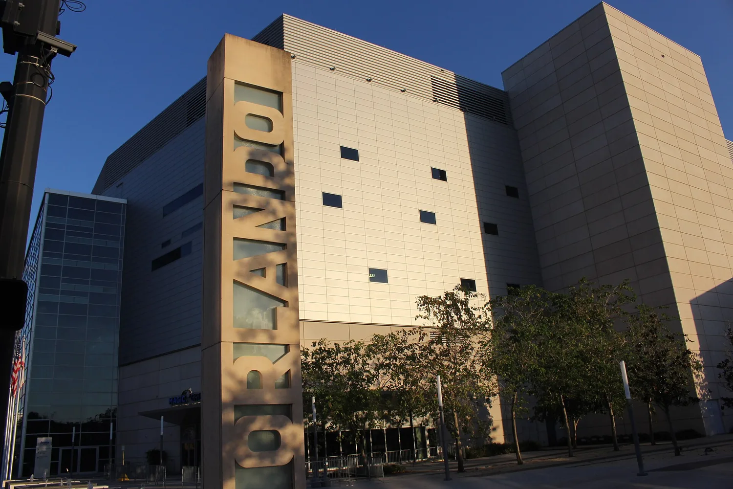 The Kia Center arena, photographed when it was named the Amway Center, in downtown Orlando