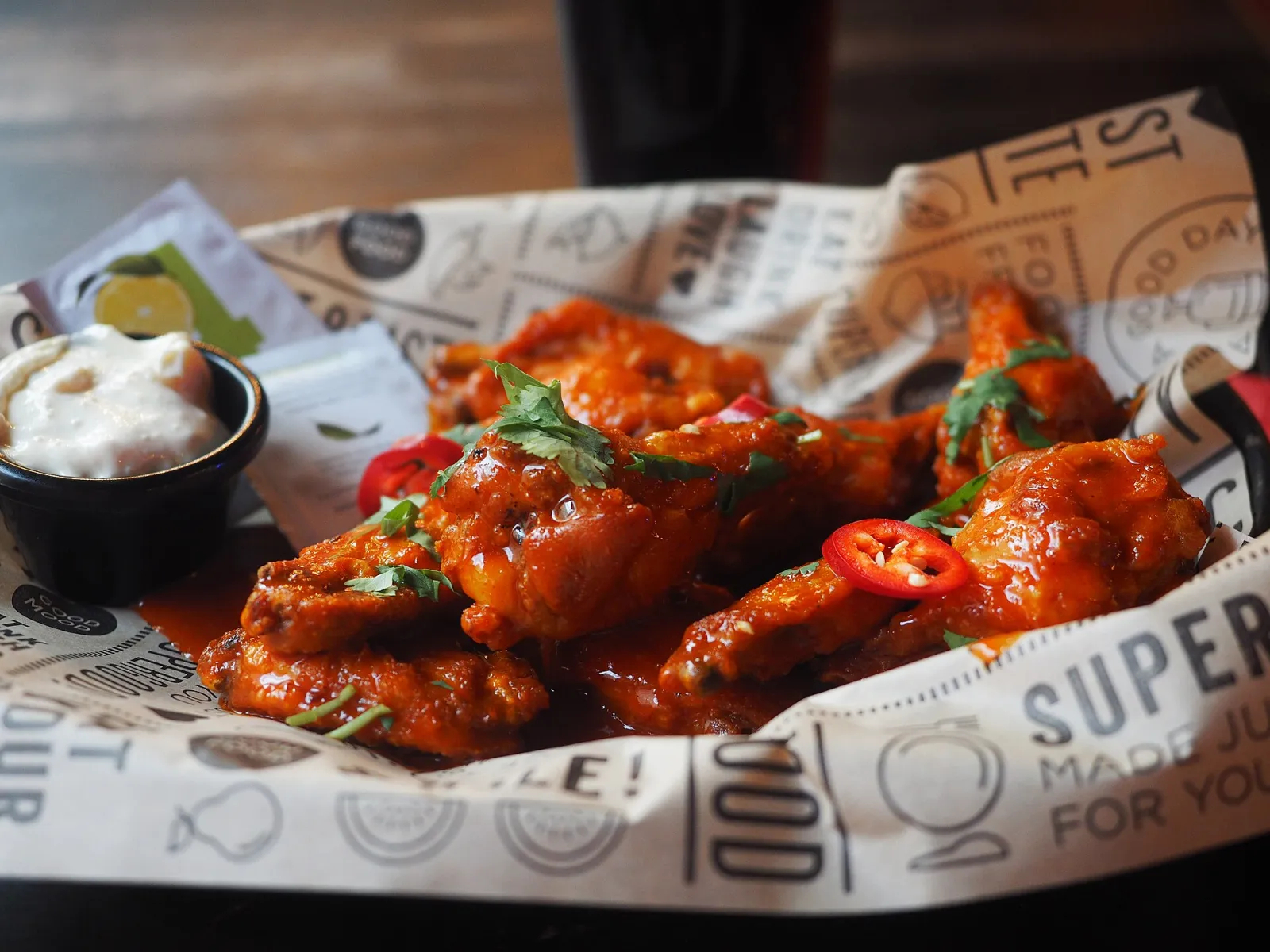 A plate of chicken wings. The photo was not taken at an Orlando restaurant.